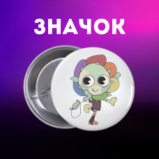 Значок У Світі Денді Roblox Dandy's World на шпильці на рюкзак 44 мм 1 шт