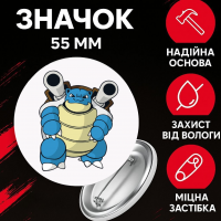 Значек Покемон Pokemon на булавке на рюкзак 55 мм 1 шт