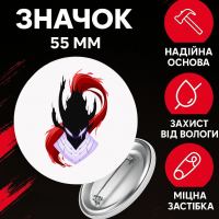 Значок Тільки я візьму новий рівень соловелінг Solo Leveling на шпильці на рюкзак 55 мм 1 шт