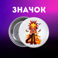 Значок У Світі Денді Roblox Dandy's World на шпильці на рюкзак 44 мм 1 шт