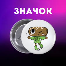 Значок У Світі Денді Roblox Dandy's World на шпильці на рюкзак 44 мм 1 шт