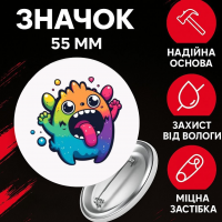 Значок Мої Співаючі Монстри май сингінг монстр My Singing Monsters на шпильці на рюкзак 55 мм 1 шт