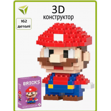 Супер Марио конструктор Super Mario Bricks 162 детали 3D конструктор из миниблоков