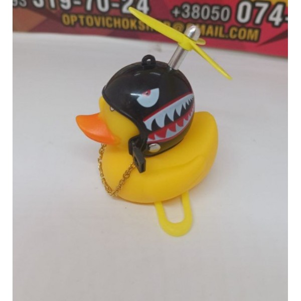 Резиновая уточка в машину в очках и шлеме аксессуар в машину утка в автомобиль велосипед мотоцикл 9 см