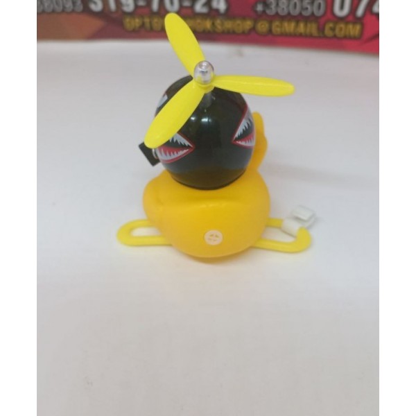 Резиновая уточка в машину в очках и шлеме аксессуар в машину утка в автомобиль велосипед мотоцикл 9 см