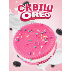 Сквиш Орео печиво, таба лапка, антистрес, рожевий, іграшка 9,5 см