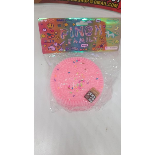 Антистрес сквіш орео печиво таба іграшка рожевий 9,5 см