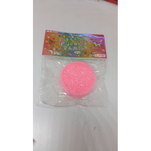 Сквіш орео печиво таба лапка іграшка антистрес рожевий 6,5 см