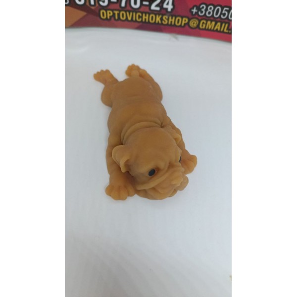 Іграшка антистрес сквіш Мопс іграшка тягучка антистрес собачка 14*7,5 см