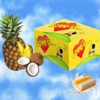 Жувальна гумка Лав іс жуйка лов іс Кокос-Ананас блок жуйок 100 штук фруктовий смак для дітей та дорослих