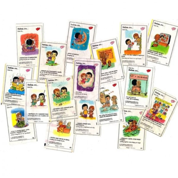 Жувальна гумка Лав іс жуйка лов іс Кокос-Ананас блок жуйок 100 штук фруктовий смак для дітей та дорослих