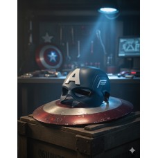 Маска Капітан Америка: Дитяча, Avenger, Captain America, маска супергероя,з світлом