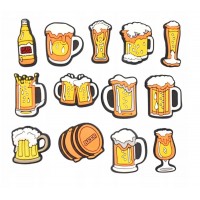 Джибітси пиво алкоголь келих пляшка пива beer 13 шт аксесуари крокс прикраса