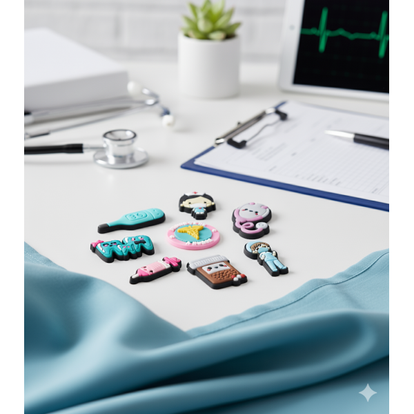 Джибітси медичні історії Medical лікар медсестра для мед. працівника 8 шт аксесуари крокс прикраса