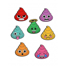 Джибитсы Эмодзи Emoji смайл 7 шт аксессуары крокс украшение