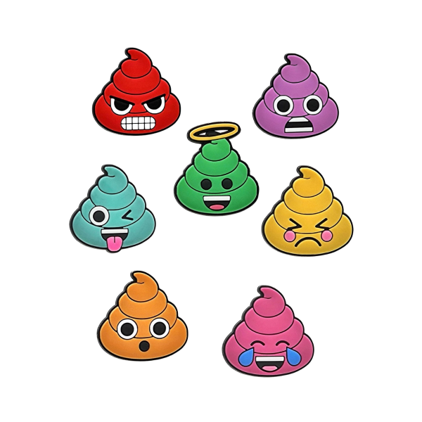 Джибітси Емодзі Emoji смайл 7 шт аксесуари крокс прикраса