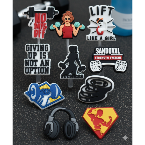 Джибитсы спорт фитнес мышцы тяжелая атлетика sport Jibbitz 10 шт аксессуары крокс украшение