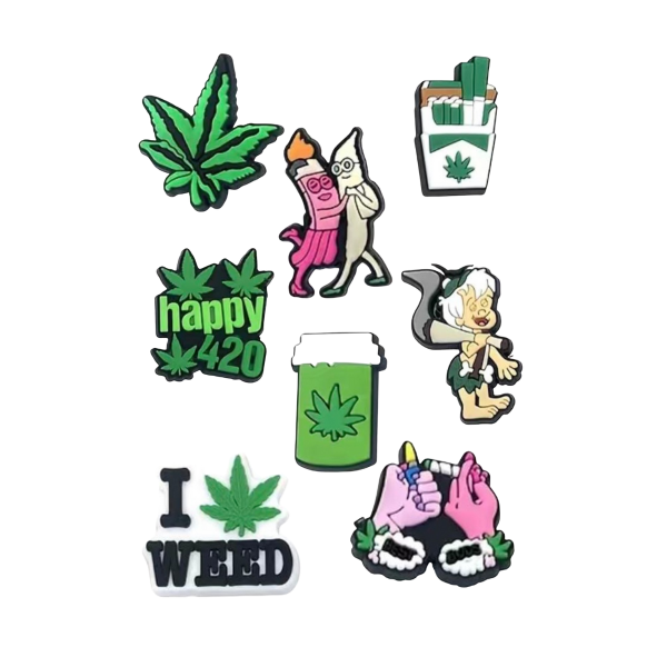 Джибітси куріння Cannabis 8 шт аксесуари крокс прикраса