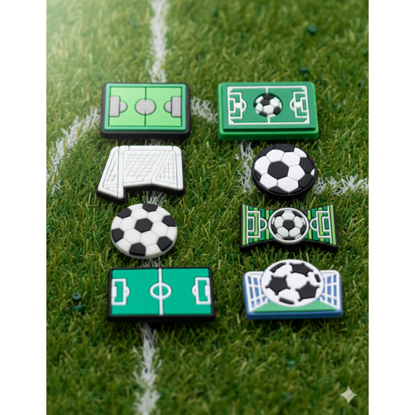 Джибітси футбол спорт 8 шт аксесуари крокс прикраса