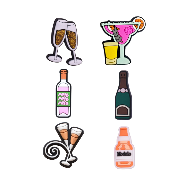 Джибітси алкоголь коктейлі пляшки вечірка 6 шт аксесуари крокс прикраса