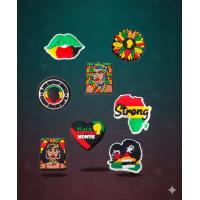 Джибітси Black History month історія 8 шт аксесуари крокс прикраса