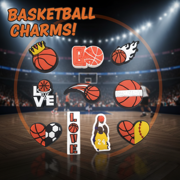 Джибітси баскетбол basketball м'яч 10 шт аксесуари крокс прикраса