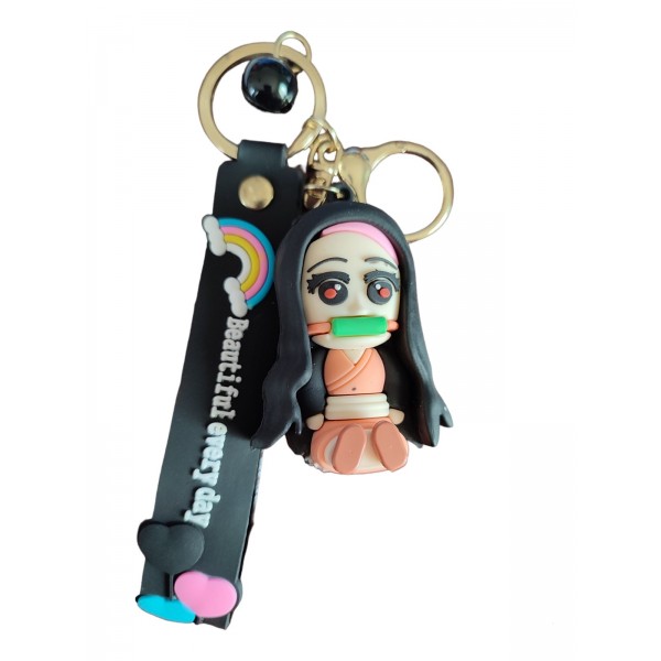 Брелок Клинок розсікаючий демонів Незуко Камадо Kamado Nezuko Kimetsu no Yaiba на рюкзак, ключі 6 см