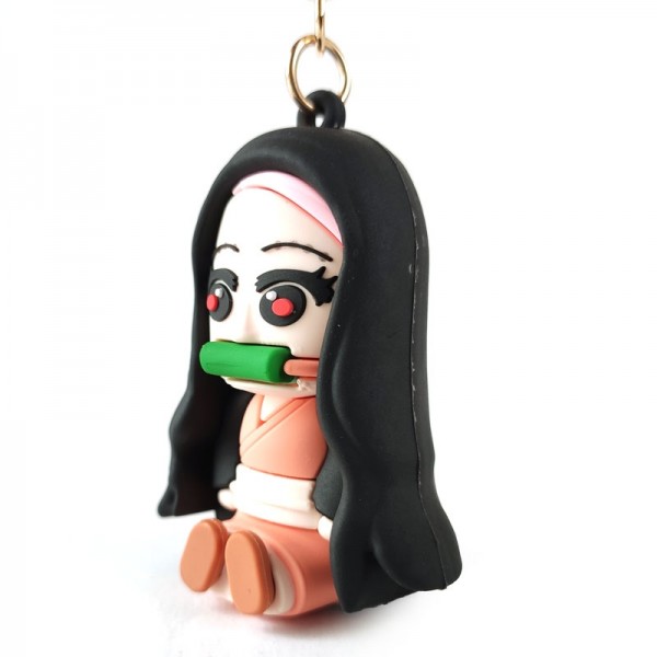 Брелок Клинок розсікаючий демонів Незуко Камадо Kamado Nezuko Kimetsu no Yaiba на рюкзак, ключі 6 см