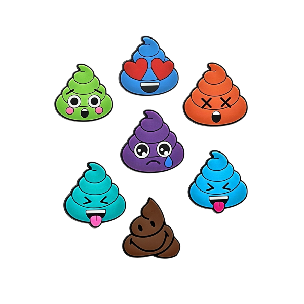 Джибітси Емодзі Emoji смайл 7 шт аксесуари крокс прикраса