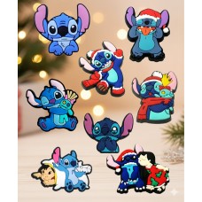 Джибітси Стіч 3D Ліло і стіч Lilo &amp; Stitch 8 шт аксесуари для взуття крокс прикраса