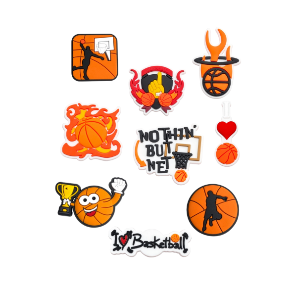 Джибітси баскетбол basketball м'яч 9 шт аксесуари крокс прикраса