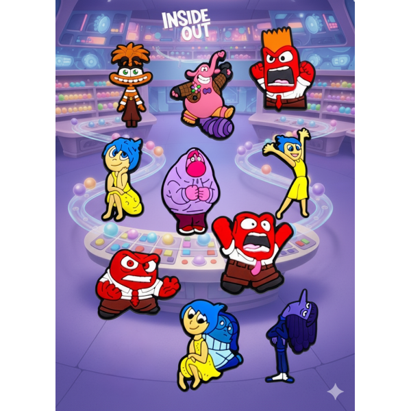 Джибітси Думками навиворіт Inside Out інсайд Головоломка 10 шт аксесуари крокс прикраса