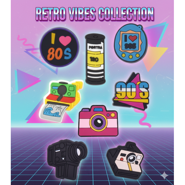 Джибітси камера фотоапарат kamera фото Jibbitz 8 шт аксесуари крокс прикраса