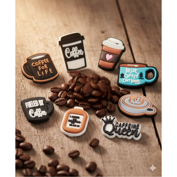 Джибітси кава coffee бариста espresso еспресо barista латте капучино 8 шт аксесуари крокс прикраса