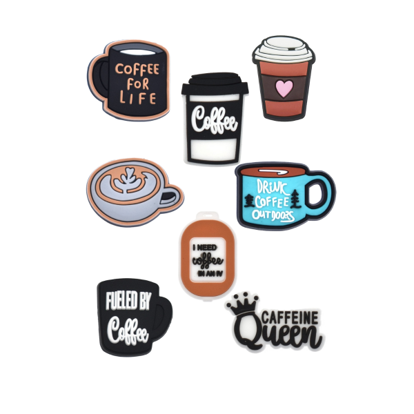 Джибітси кава coffee бариста espresso еспресо barista латте капучино 8 шт аксесуари крокс прикраса