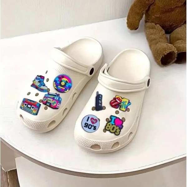 Джибітси ретро Retro дискотека 9 шт аксесуари крокс прикраса