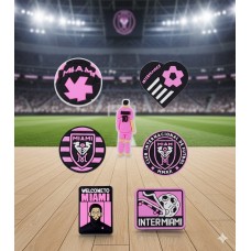 Джибітси Мессі Lionel Messi футбол football Miami Майамі 7 шт аксесуари крокс прикраса