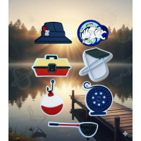 Джибітси рибалка та відпочинок рибальські снасті риба 7 шт аксесуари крокс прикраса