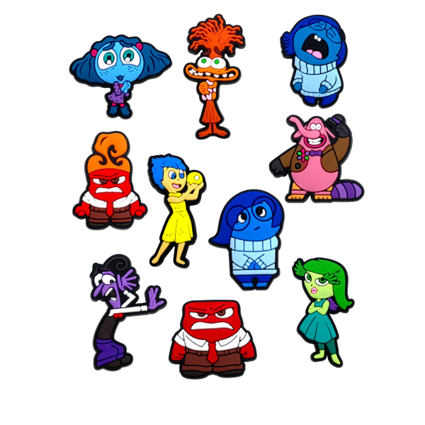 Джибітси Думками навиворіт Inside Out інсайд Головоломка 10 шт аксесуари крокс прикраса