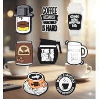 Джибітси кава coffee бариста espresso еспресо barista латте капучино 8 шт аксесуари крокс прикраса