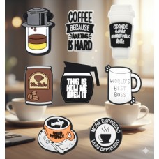 Джибітси кава coffee бариста espresso еспресо barista латте капучино 8 шт аксесуари крокс прикраса