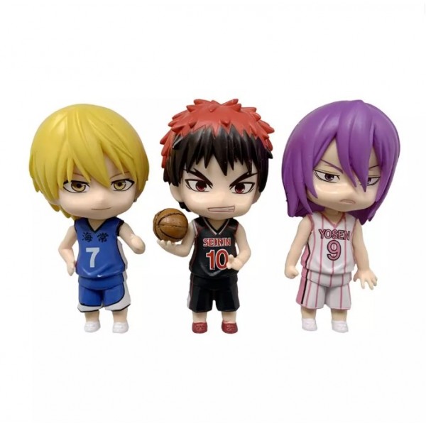 Набор фигурок Чиби Баскетбол фигурки аниме Kuroko no Basuke Куроко, Кагами, Аомине, Акаши, Кисе, Мурасакибара  детские игрушки 6 шт./компл. 10 см