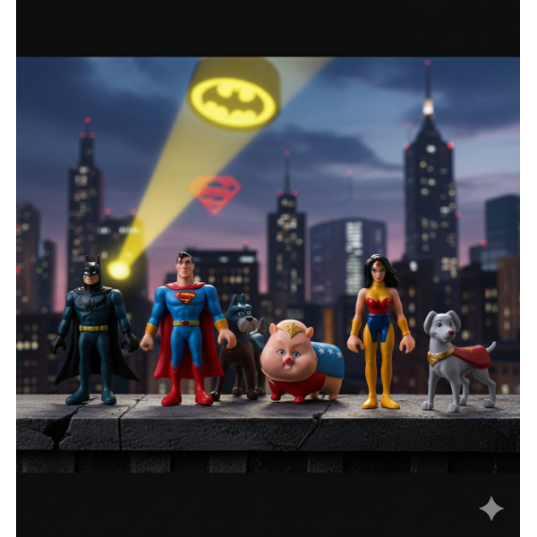 Набір фігурок Ліга супервихованців Super Hero та Super Pet дитячий набір іграшок 5,5-9 см 6 шт