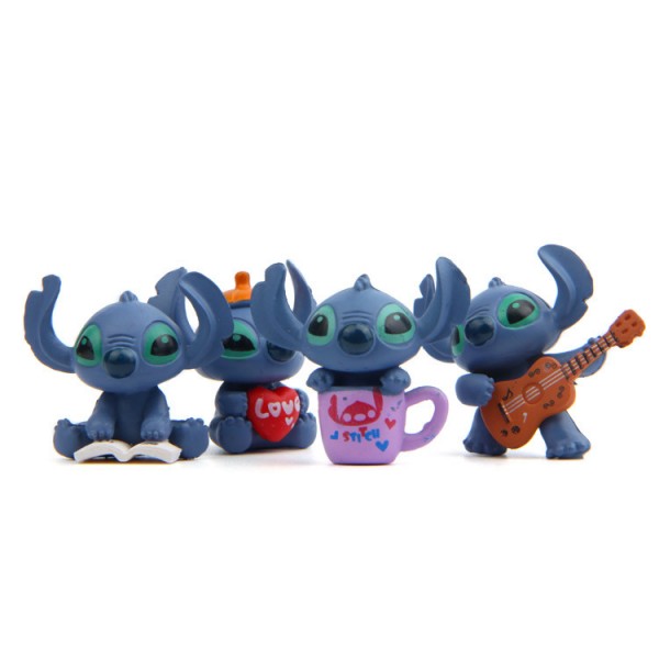 Фігурки Ліло та Стіч Lilo & Stitch дитячі іграшки набір 4 шт 3-3,5 см