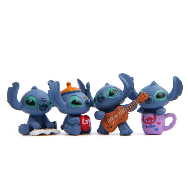 Фігурки Ліло та Стіч Lilo & Stitch дитячі іграшки набір 4 шт 3-3,5 см