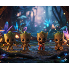 Грут Стражі Галактики Groot Guardians Of The Galaxy Малюк Грут Baby Groot набір фігурок 4шт 5 см