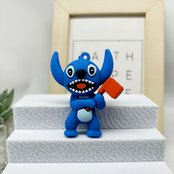 Фігурки Ліло та Стіч брелоки Lilo and Stitch міні дитячий ігровий набір 7 шт гумових фігурок 6 см