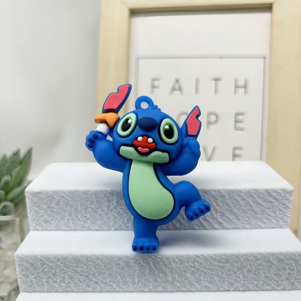 Фігурки Ліло та Стіч брелоки Lilo and Stitch міні дитячий ігровий набір 7 шт гумових фігурок 6 см