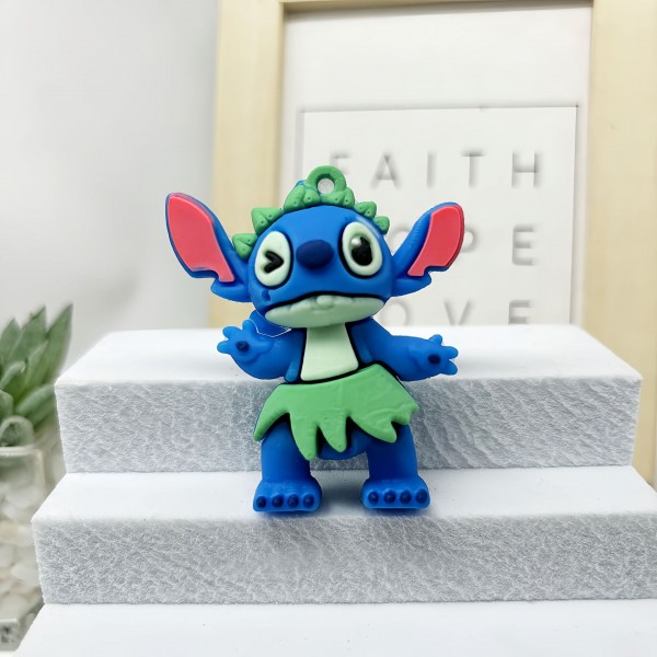 Фігурки Ліло та Стіч брелоки Lilo and Stitch міні дитячий ігровий набір 7 шт гумових фігурок 6 см