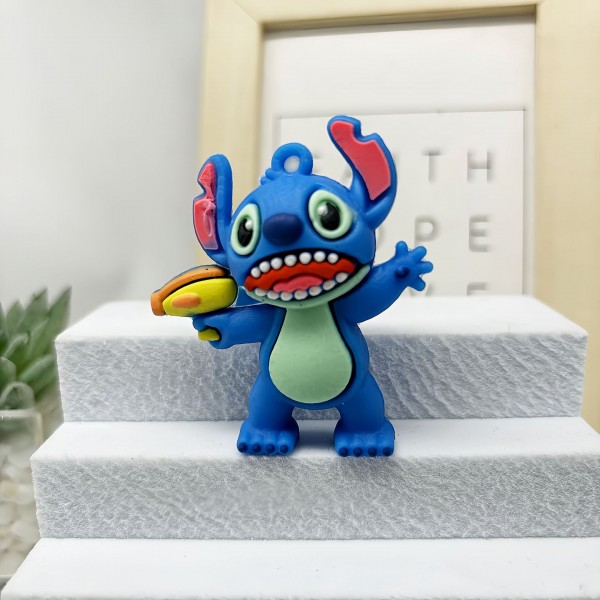 Фігурки Ліло та Стіч брелоки Lilo and Stitch міні дитячий ігровий набір 7 шт гумових фігурок 6 см